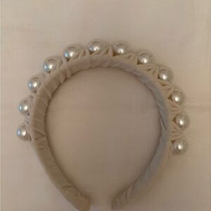 LELE SADOUGHI Elegant Cream Pearl Headband